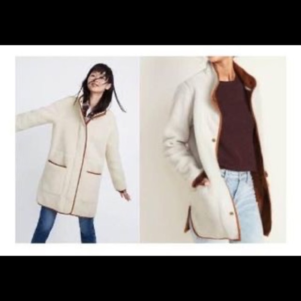Vintage vibe sherpa jacket w/ faux suede lining - XXL womens NEW